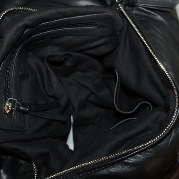 STYLISM Denmark Genuine Leather Black Puffer Quilted Handbag - Picture 15 of 16